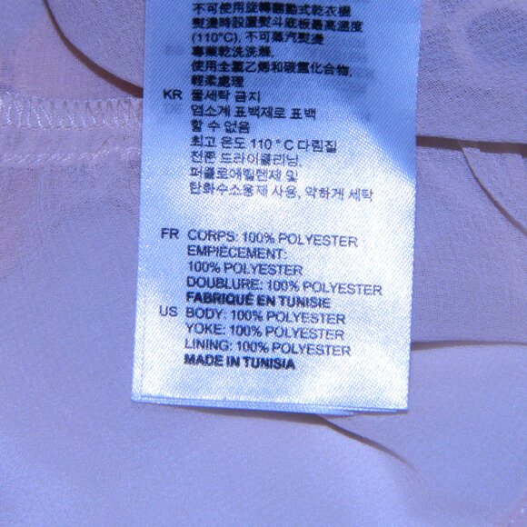 Sandro Holiday Party Designer Lace Copped Chiffon Hem Blouse Top Size M - Picture 6 of 8